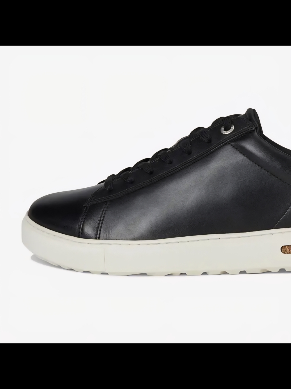 Birkenstock  Black Leather Sneaker with White Sole